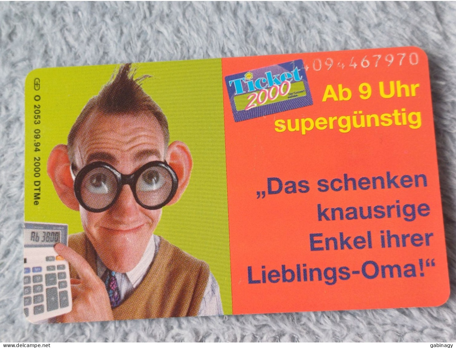 GERMANY-1186 - O 2053 - Ticket 2000 - Verkehrverband Rhein-Ruhr - 2.000ex. - O-Series: Kundenserie Vom Sammlerservice Ausgeschlossen