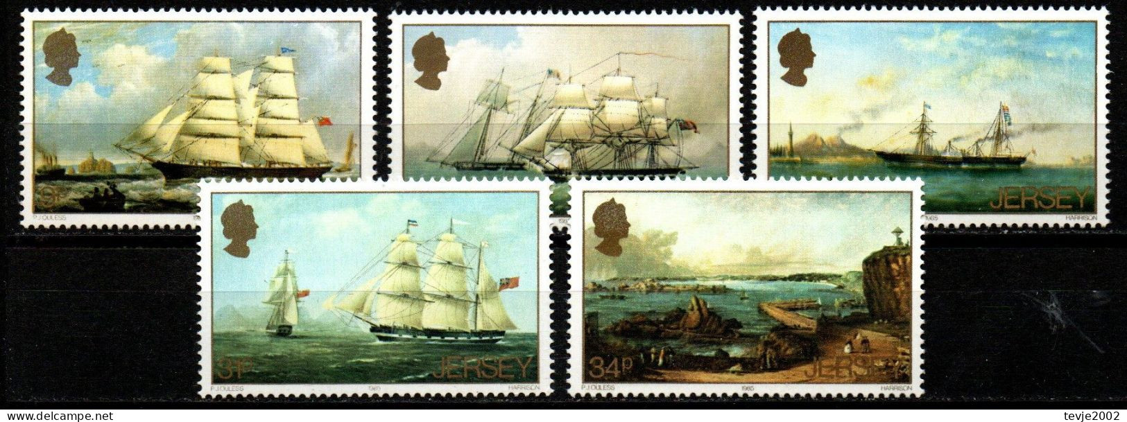 Jersey 1985 - Mi.Nr. 342 - 346 - Postfrisch MNH - Segelschiffe Sailing Ships - Barcos