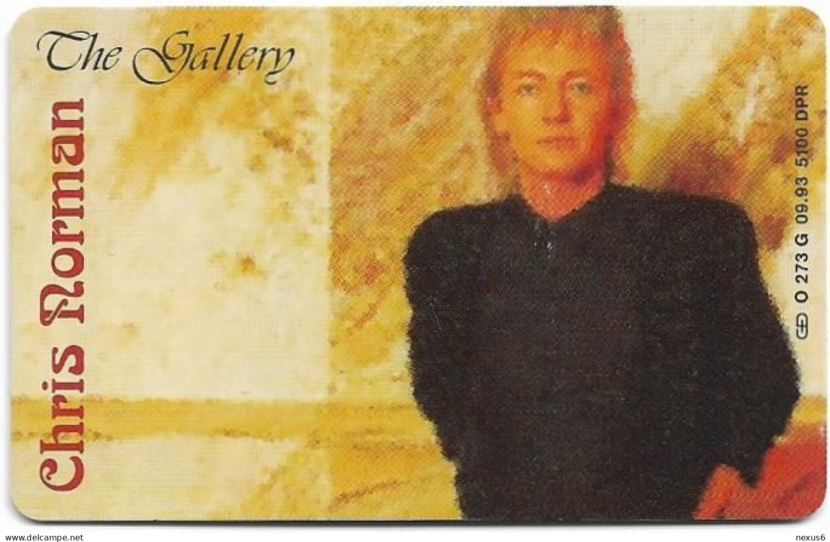 Germany - The Gallery 7 - Chris Norman - O 0273G - 09.1993, 6DM, 5.100ex, Used - O-Series : Series Clientes Excluidos Servicio De Colección