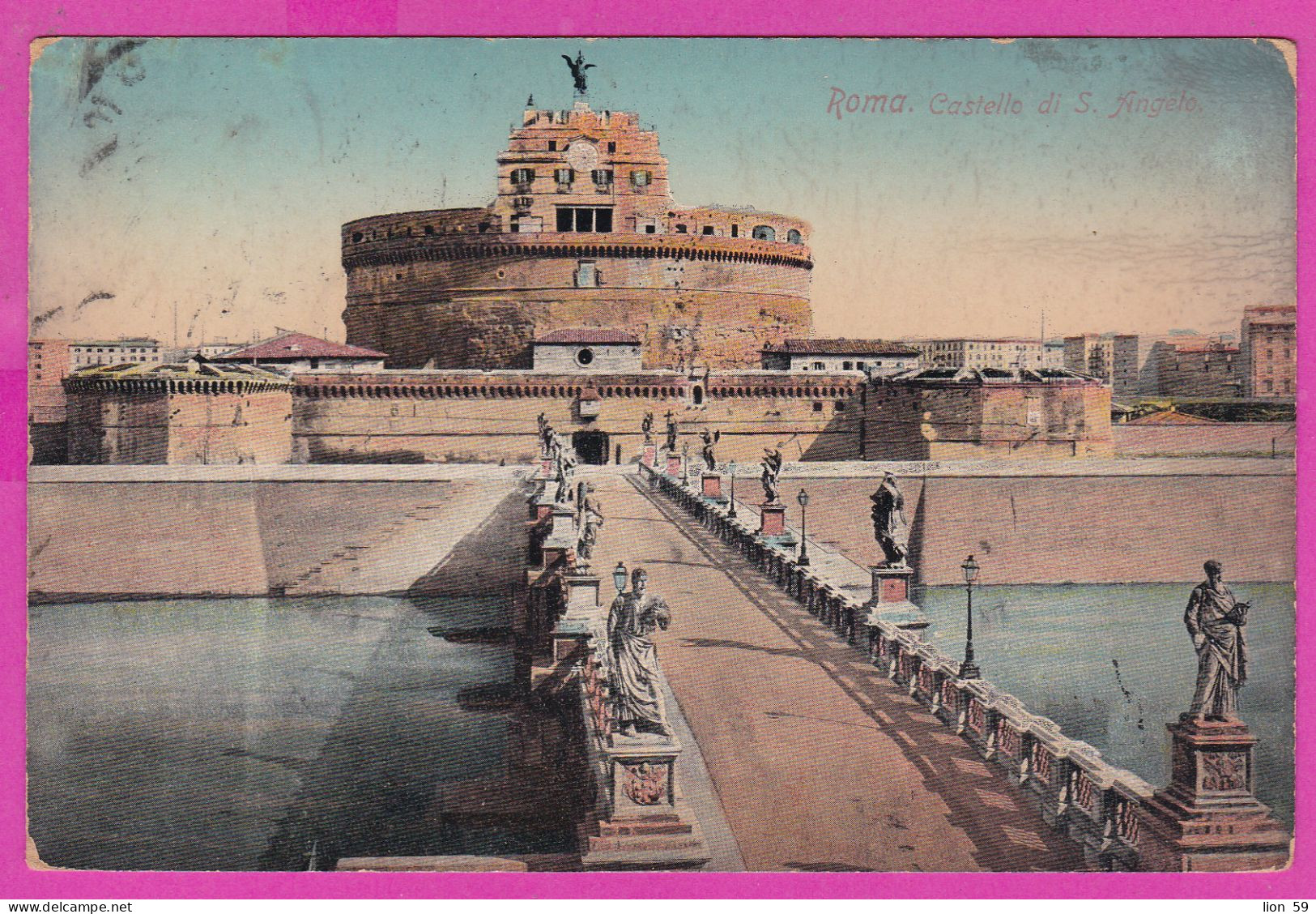 294080 / Italy - ROMA - Castello S. Angelo Castel Sant' Angelo PC 1912 USED - 10 Cent. Vittorio Emanuele III - Storia Postale