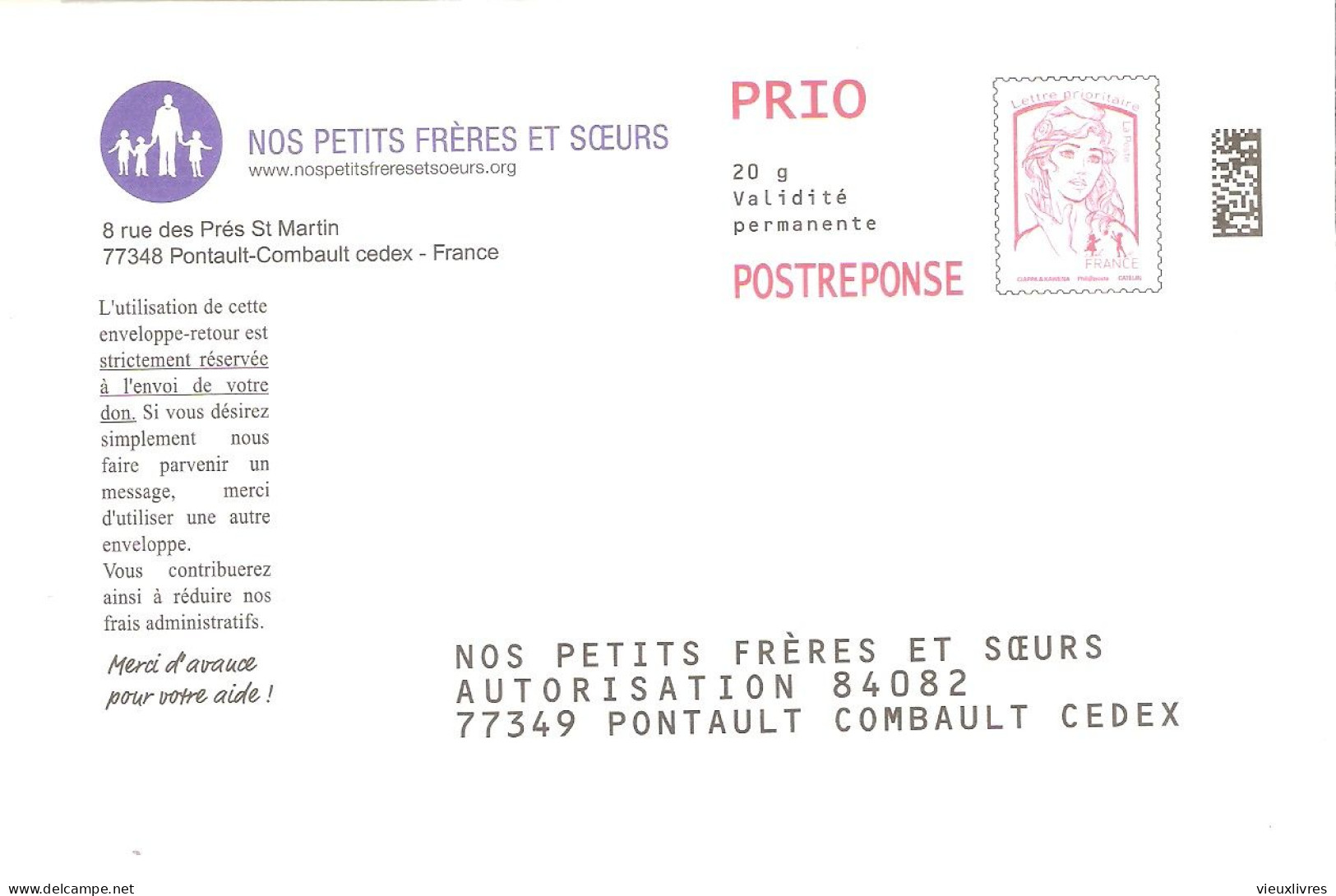 144557 Nos Petits Frères Et Soeurs Prêt-à-poster Ciappa Kawena Entier Postal PAP - PAP: Antwort/Ciappa-Kavena