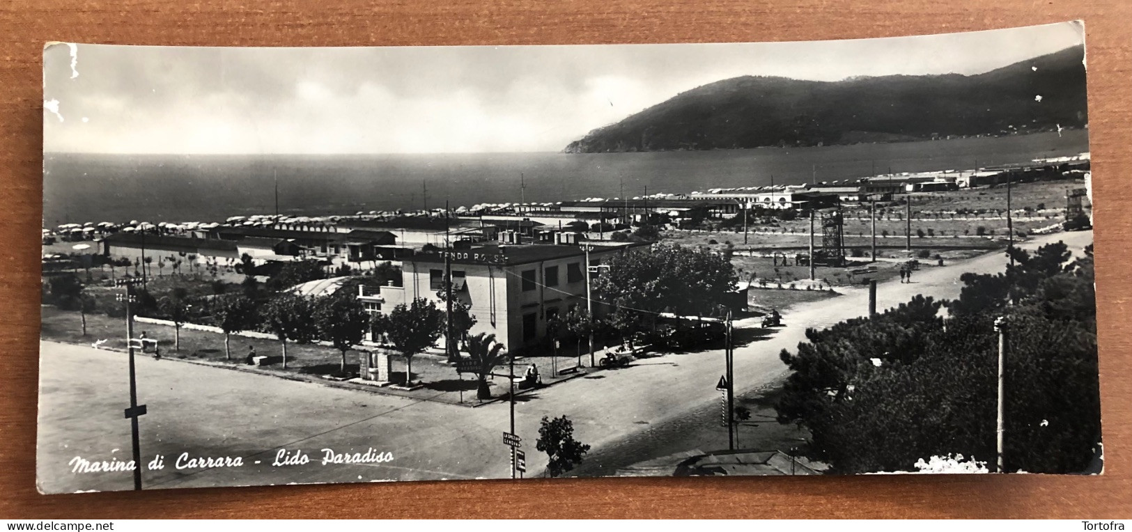 MARINA DI CARRARA LIDO PARADISO 1958 CARTOLINA FORMATO EXTRA - Massa