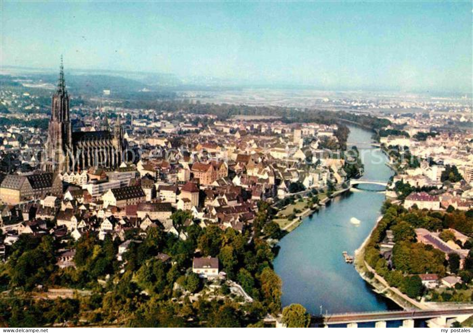 72824499 Ulm Donau Stadtbild Mit Muenster Hoechster Kirchturm Der Welt Fliegerau - Ulm