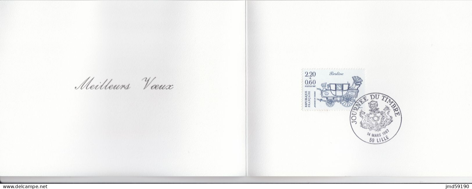 Timbre 2469 JOURNEE DU TIMBRE Sur Carton Imprimé Avec Cachet JOURNEE DU TIMBRE Du 14/03/1987 59 LILLE - 1961-....