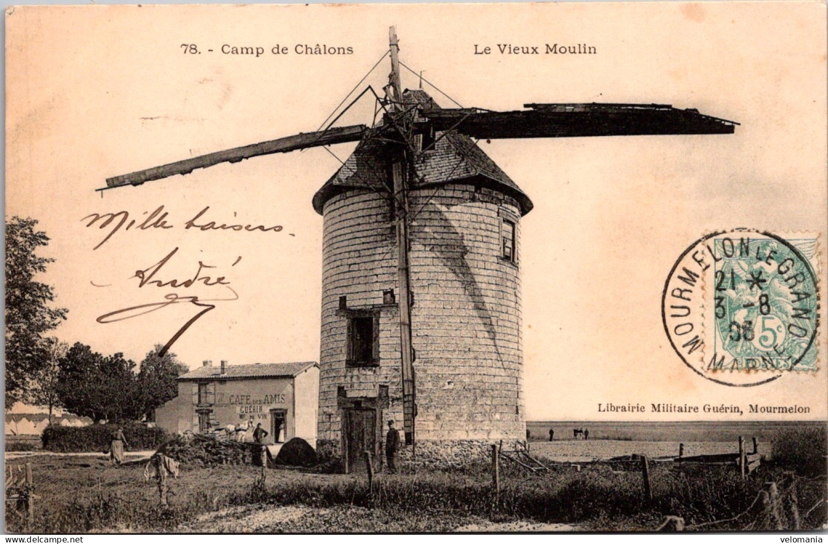 20715 Cpa 51 Camp De Châlons - Le Vieux Moulin - Camp De Châlons - Mourmelon