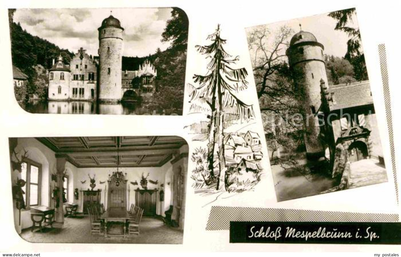 72824319 Mespelbrunn Schloss Turm Rittersaal Mespelbrunn - Other & Unclassified