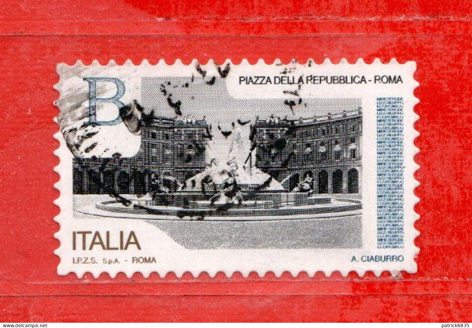 Italia ° -  2016 - Piazze D'Italia - Pizza Della Repubblica ROMA. Unif. 3760. Usato - 2011-20: Afgestempeld