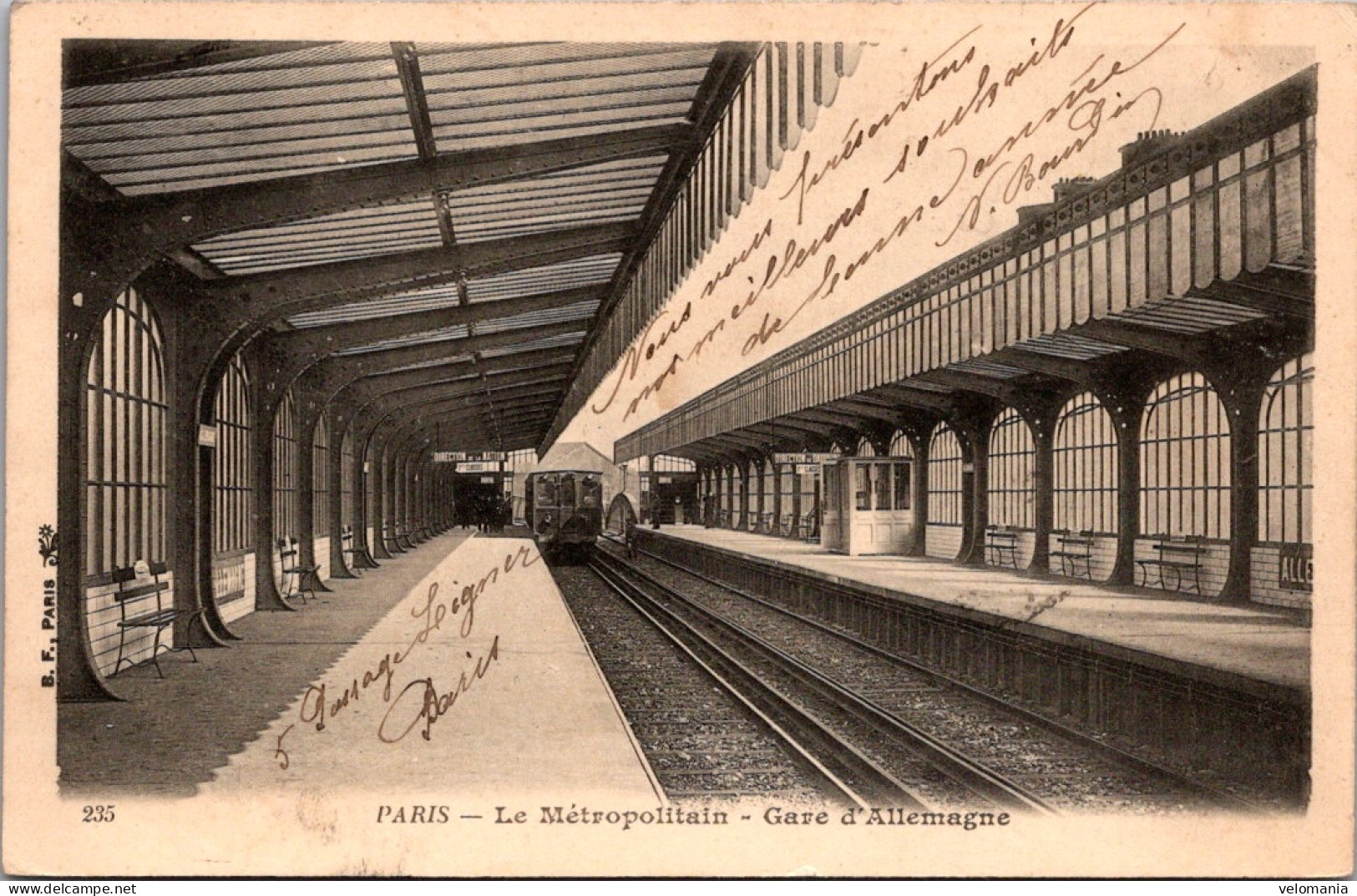 20718 Cpa Paris - Le Métropolitain - Gare D'Allemagne - Sonstige & Ohne Zuordnung