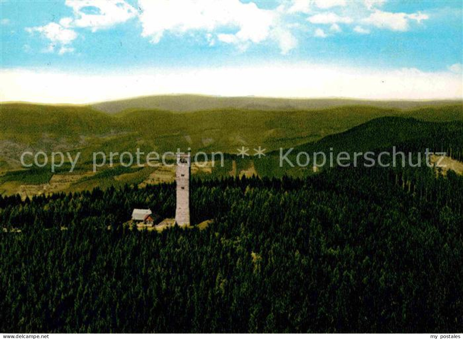 72824197 Oberharmersbach Turm Und Rasthaus Auf Dem Brandenkopf Schwarzwald Flieg - Andere & Zonder Classificatie