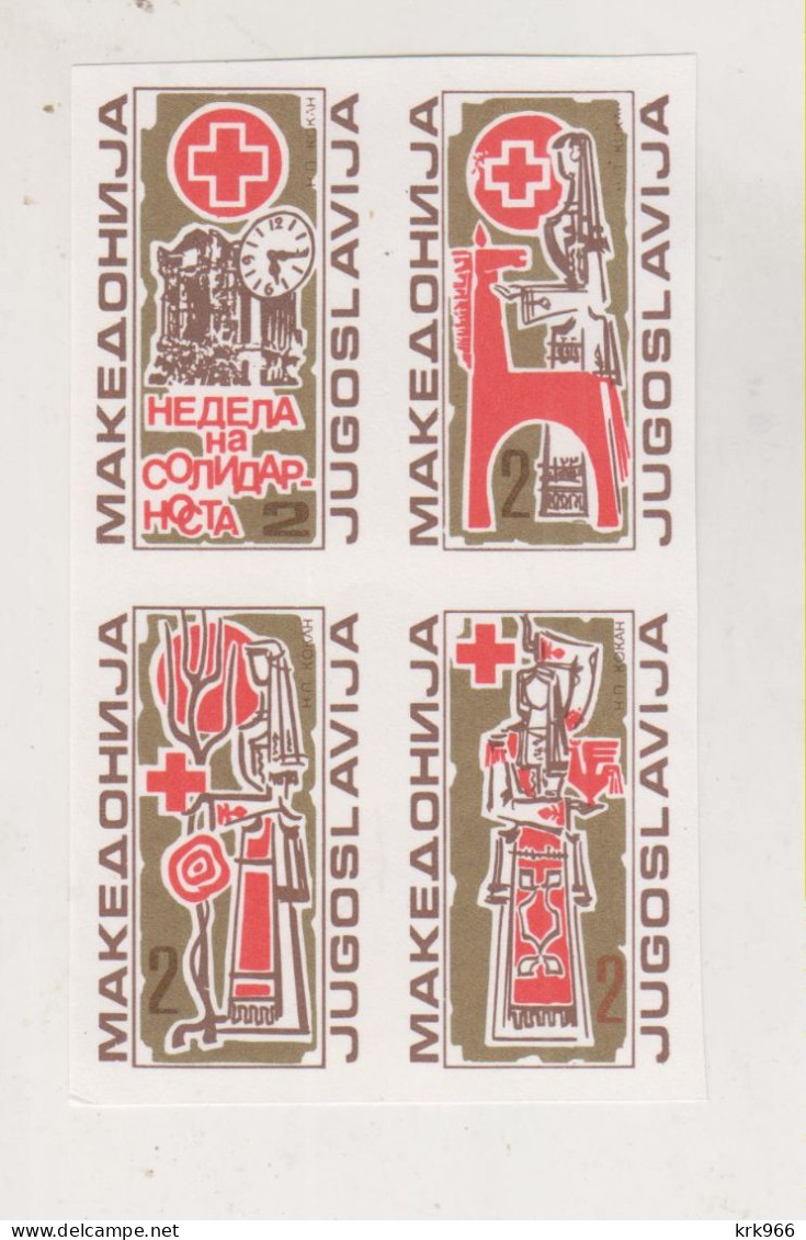 YUGOSLAVIA, 1991   Red Cross Charity Stamps  Imperforated Proofs Bloc Of 4 MNH - Ongebruikt