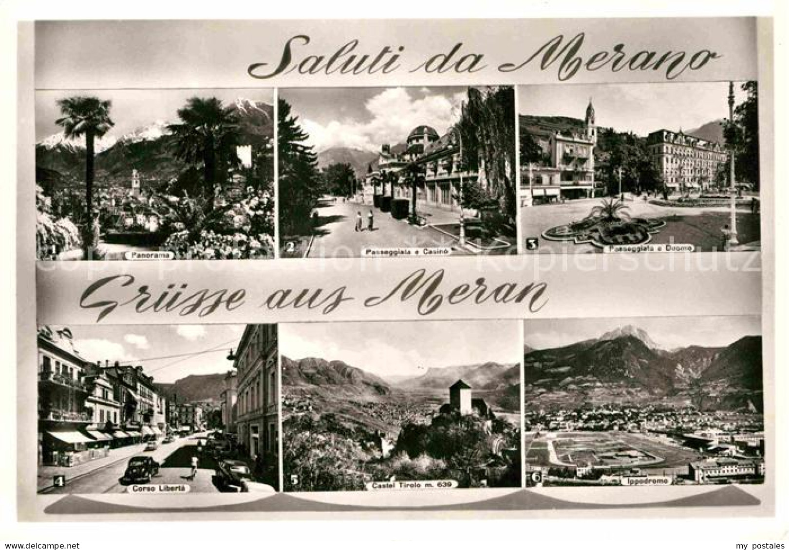 72824156 Meran Merano Panorama Passegiata Casino Duomo Coreo Liberta Castel Tiro - Otros & Sin Clasificación