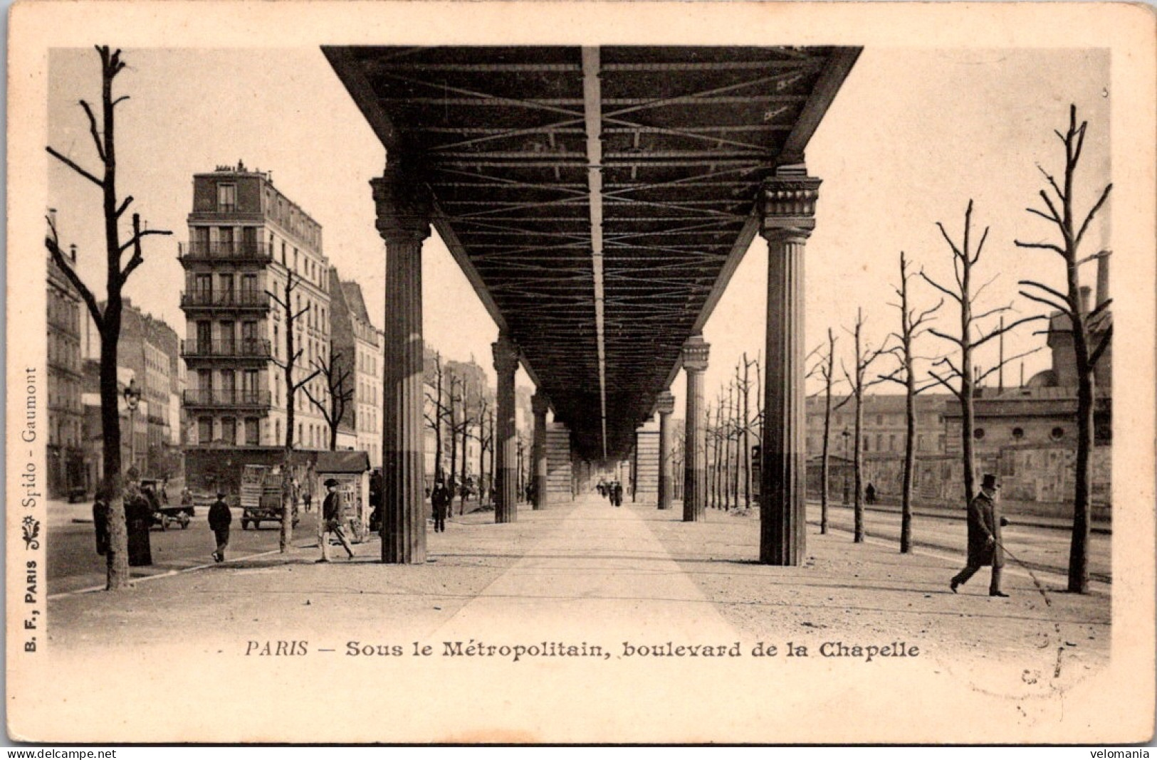 20720 Cpa Paris - Sous Le Métropolitain, Boulevard De La Chapelle - Andere & Zonder Classificatie