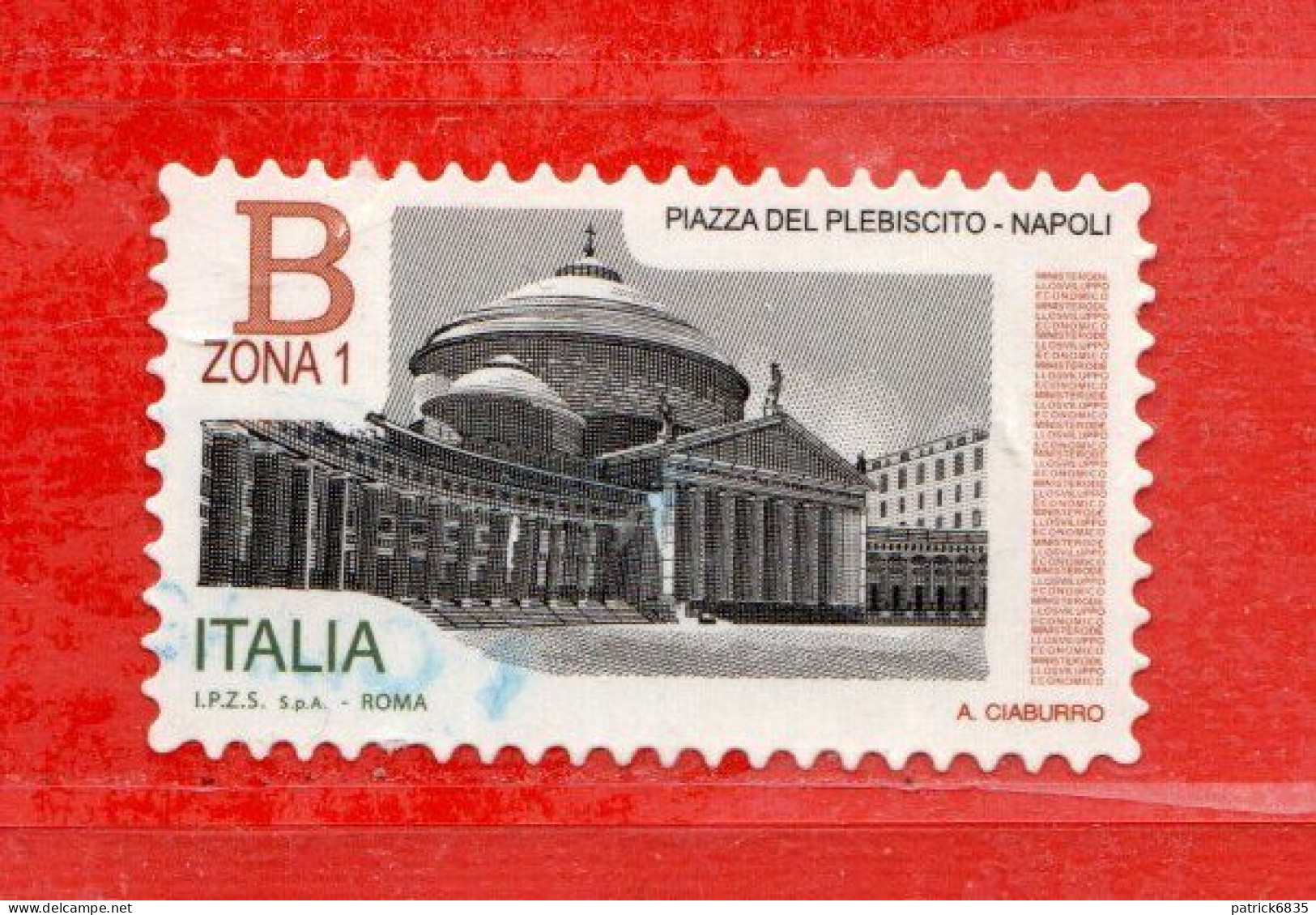 Italia ° -  2016 - Piazze D'Italia - Piazza Del PLEBISCITO. NAPOLI. € 1,00.  Unif. 3761 - 2011-20: Afgestempeld