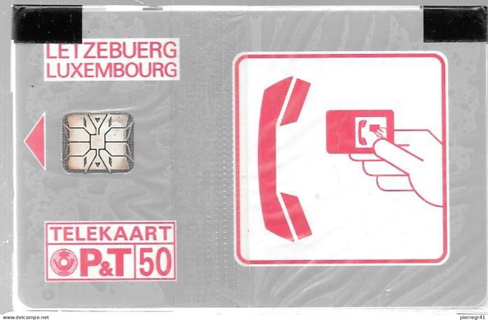 CARTE²°-PUCE-LUXEMBOURG-50U-SC01-SC6-1991- R°Rouge-Glacé-NSB-TBE - Luxemburg