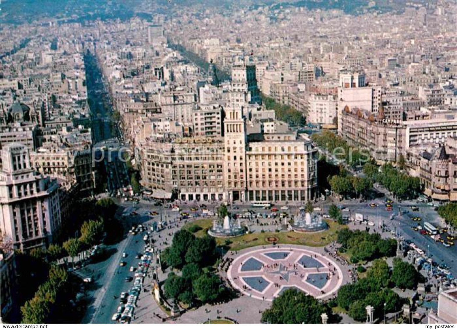 72823967 Barcelona Cataluna Plaza De Cataluna Vista En Helicoptero  - Andere & Zonder Classificatie