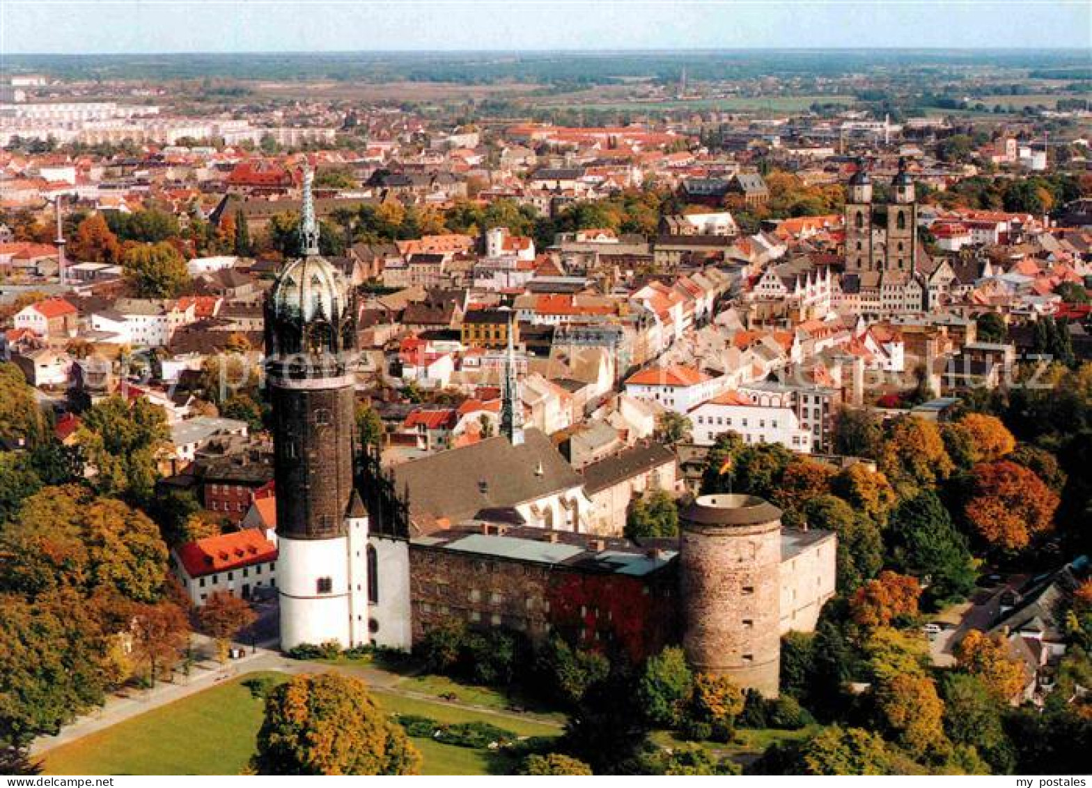 72823446 Wittenberg Lutherstadt Stadtansicht Mit Schlosskirche Fliegeraufnahme N - Wittenberg