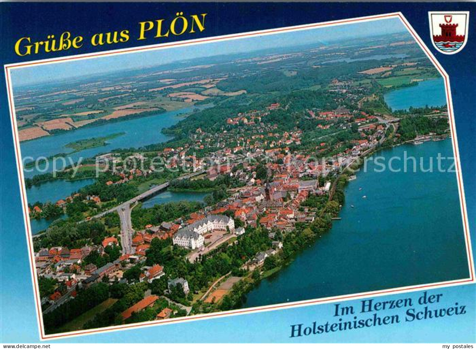 72823398 Ploen See Holsteinische Schweiz Fliegeraufnahme Fegetasche - Ploen