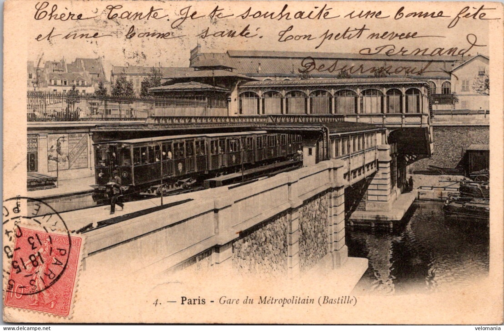 20727 Cpa Paris - Station Du Métro -  Bastille - Andere & Zonder Classificatie