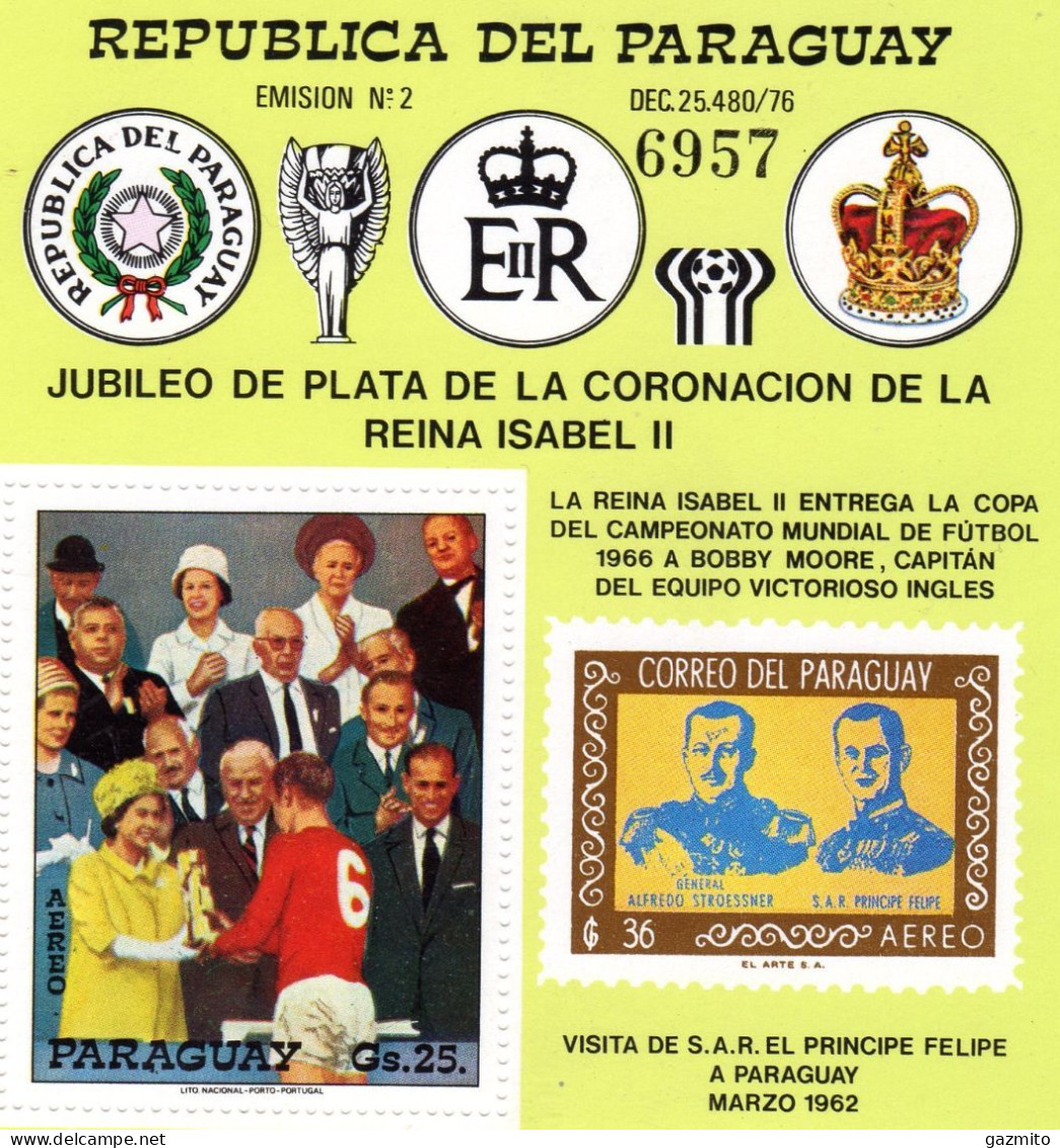 Paraguay 1978, Queen Elizabeth, FIFA 1966 In UK, BF - Paraguay