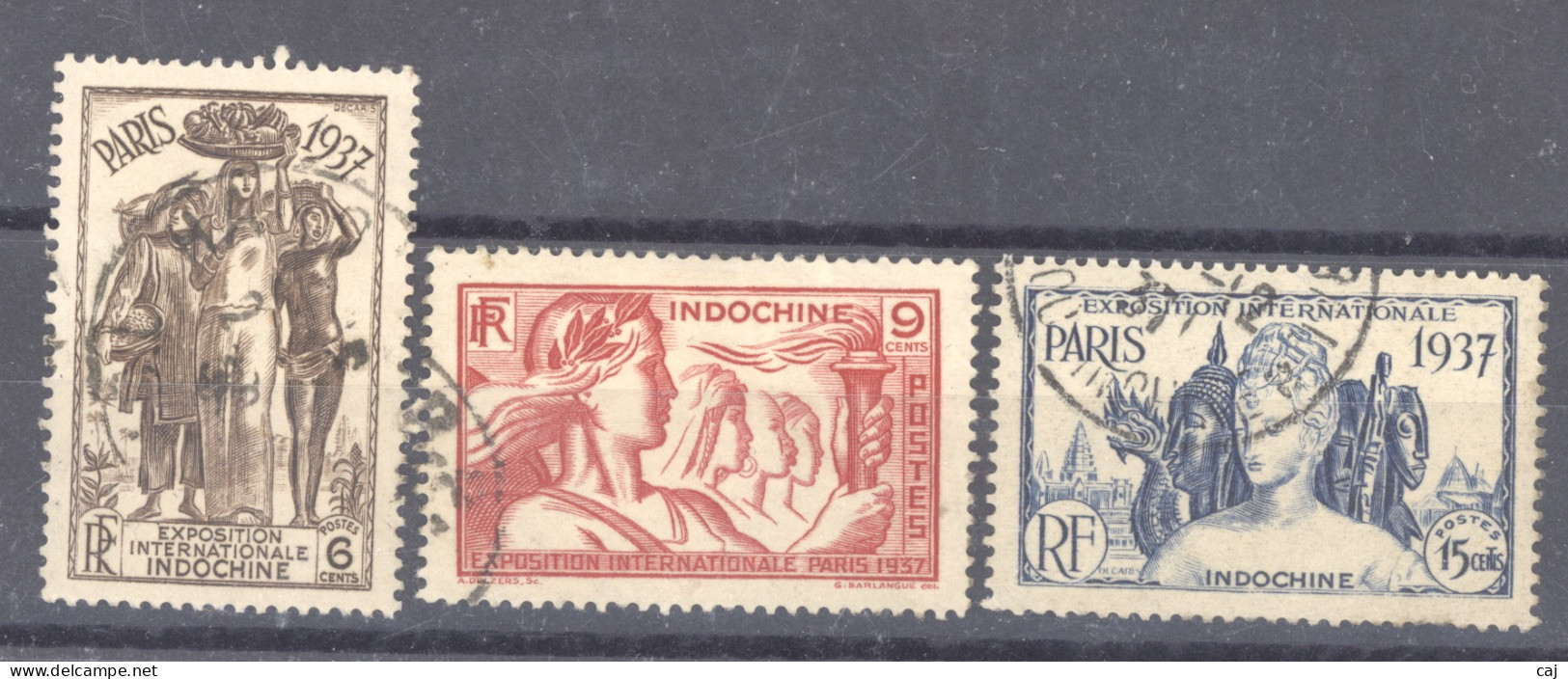 Indochine   :  Yv  196-98  (o) - Used Stamps