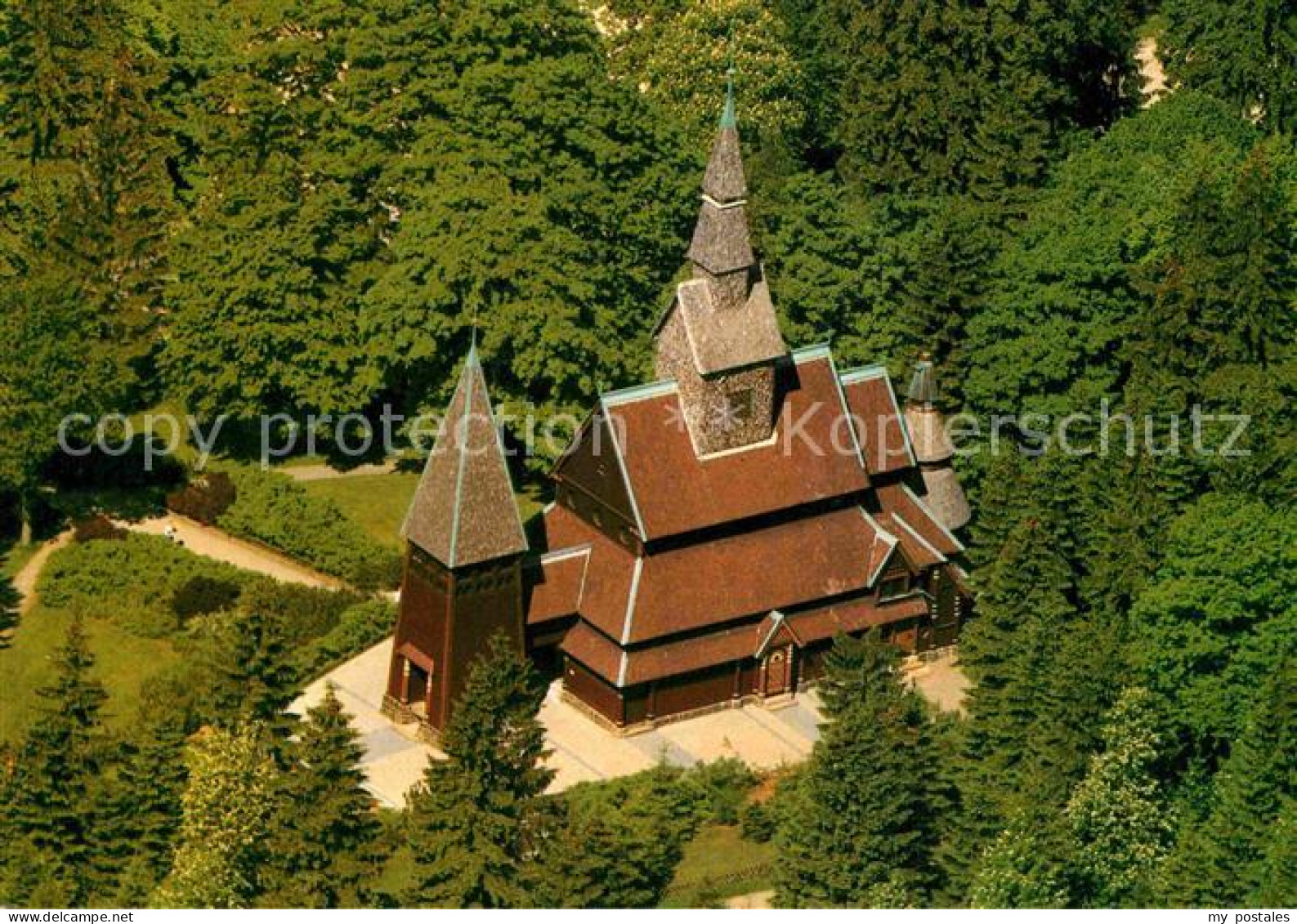 72823381 Hahnenklee-Bockswiese Harz Nordische Stabkirche Fliegeraufnahme Hahnenk - Goslar