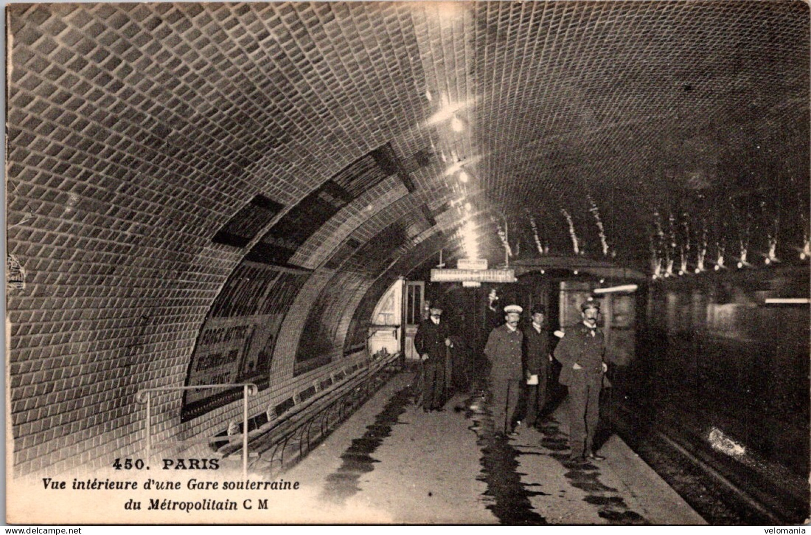 20730 Cpa Paris - Vue Intérieure D'une Gare Souterraine .. - Andere & Zonder Classificatie