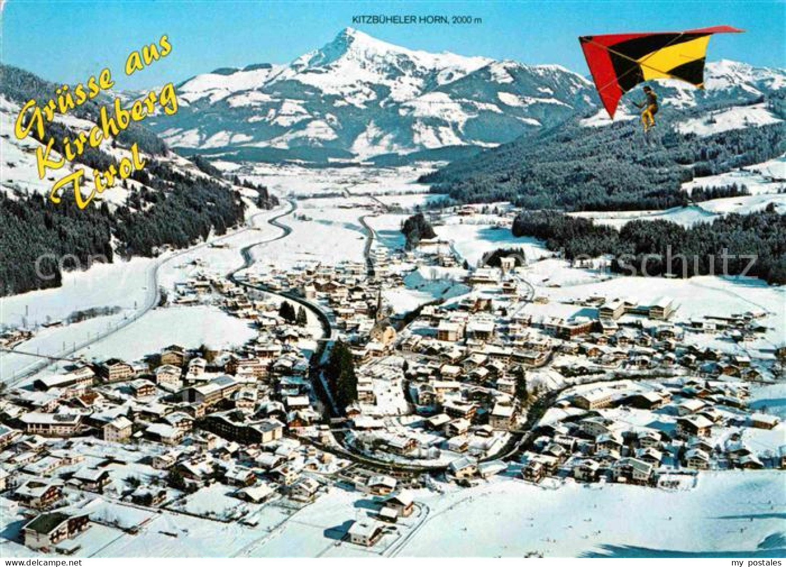 72823303 Kirchberg Tirol Kitzbueheler Horn Alpenpanorama Im Winter Drachenfliege - Andere & Zonder Classificatie