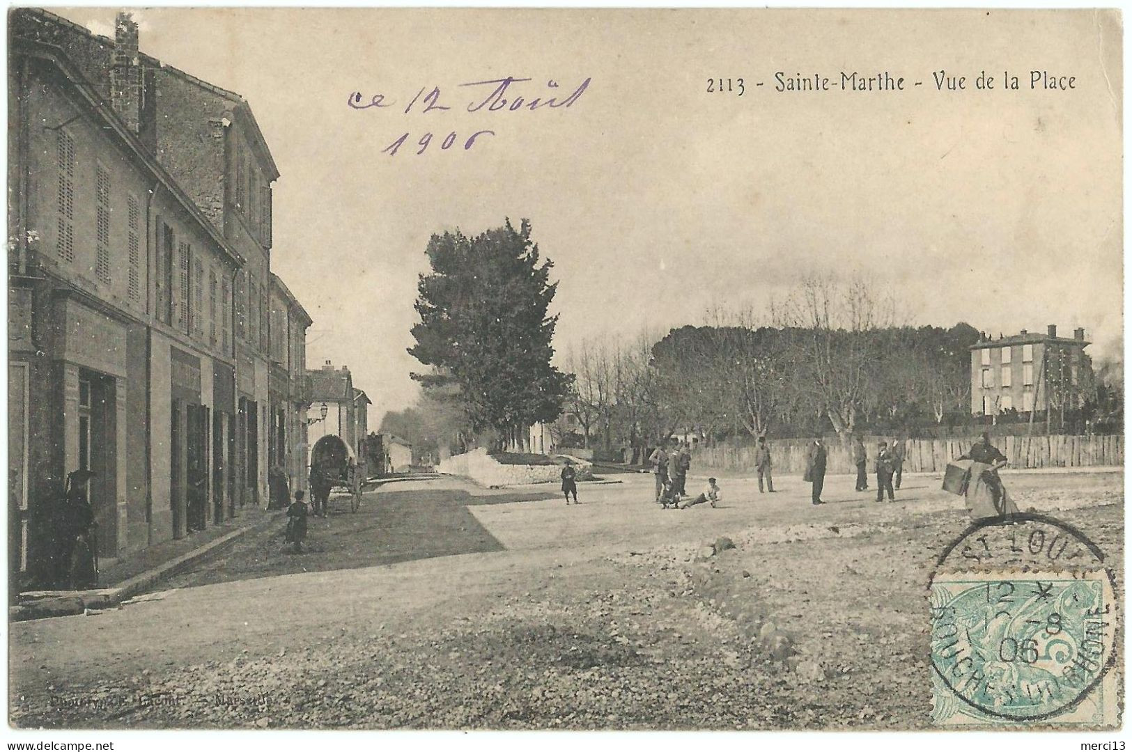 SAINTE-MARTHE (13) – Vue De La Place. Editeur Lacour, N° 2113. - Zonder Classificatie