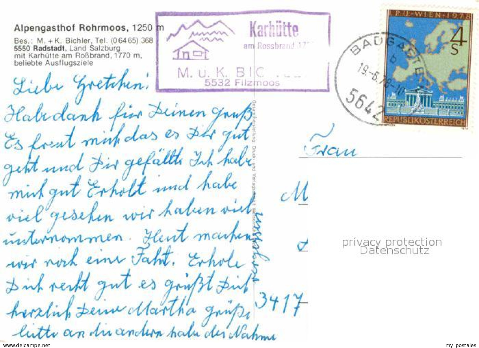 72823288 Radstadt Alpengasthof Rohrmoos Alpenpanorama Radstadt - Autres & Non Classés