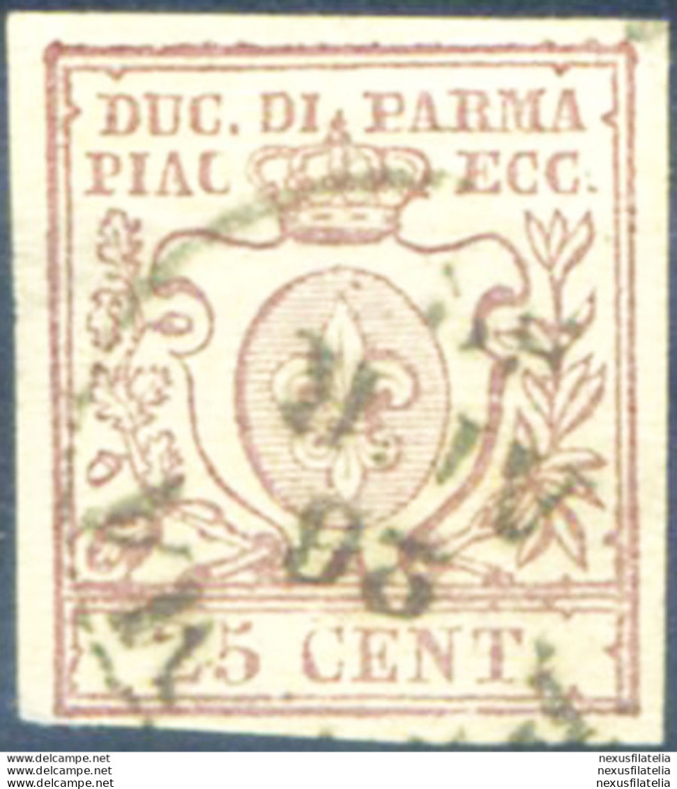 Parma. Giglio 25 C. 1857-1859. Usato. - Non Classificati