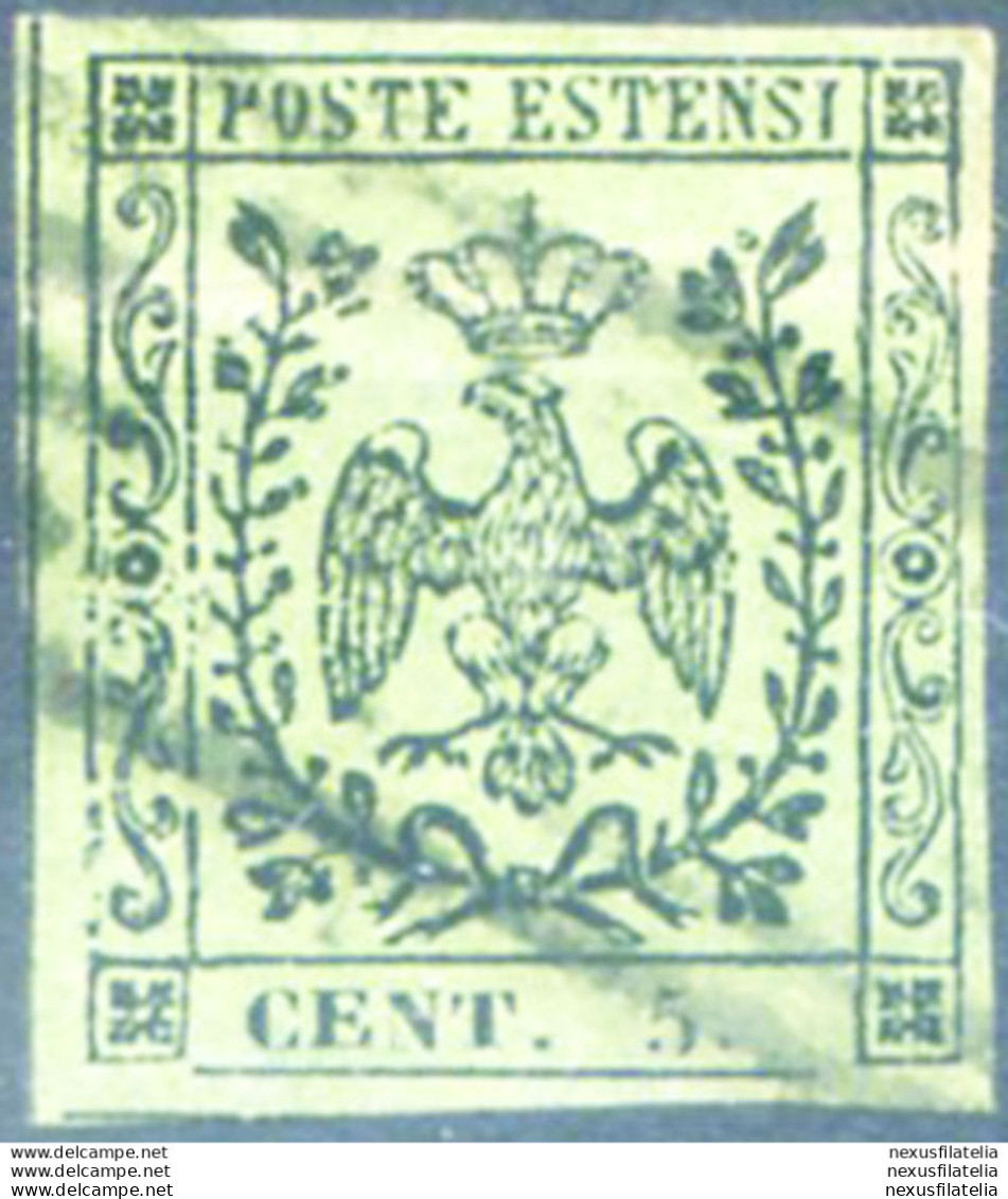 Modena. Aquila Estense Coronata 5 C. 1852. Usato. - Non Classificati