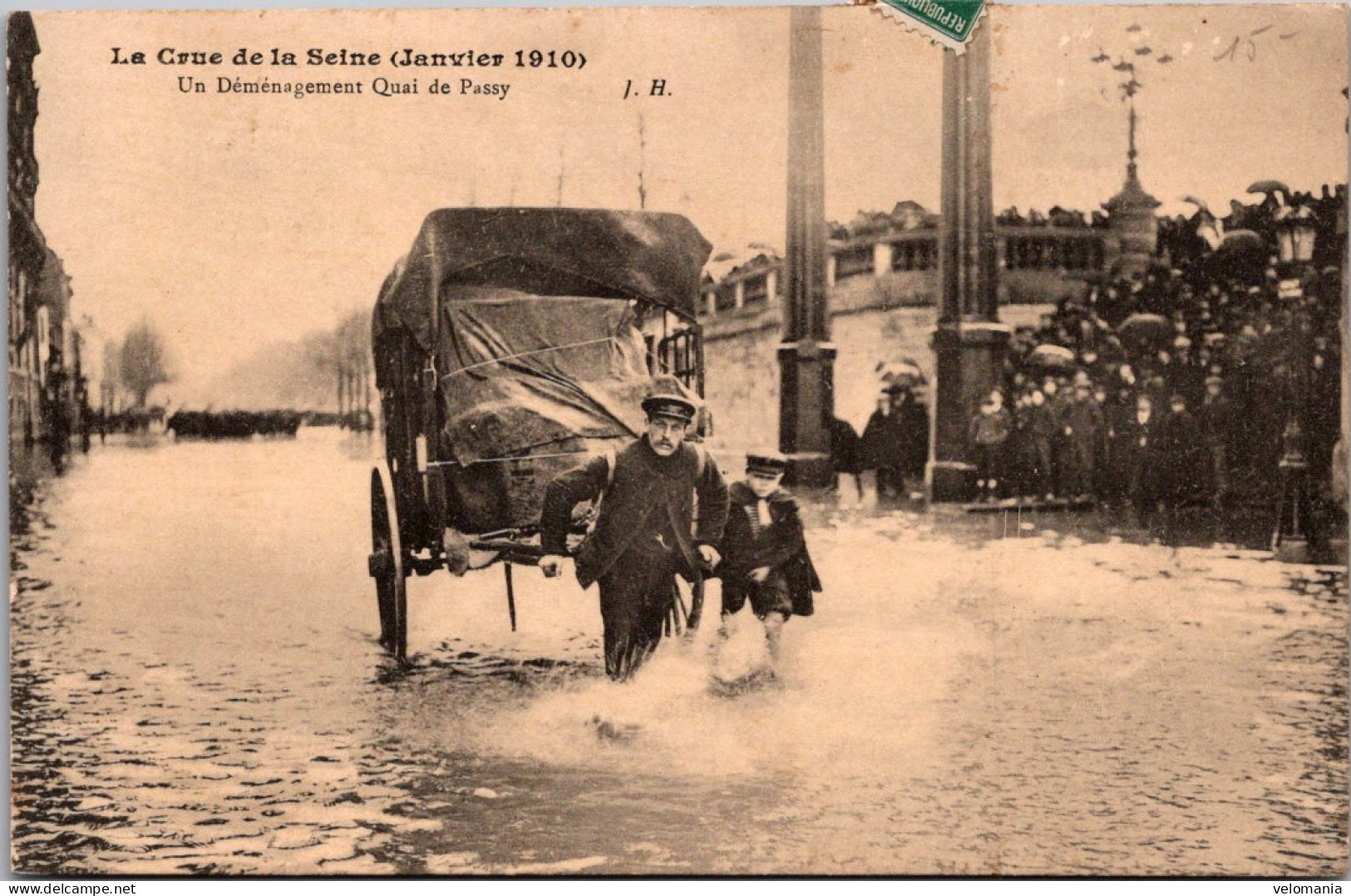 20733 Cpa Paris - Crue 1910 - Un Déménagement Quai De Passy - Paris Flood, 1910