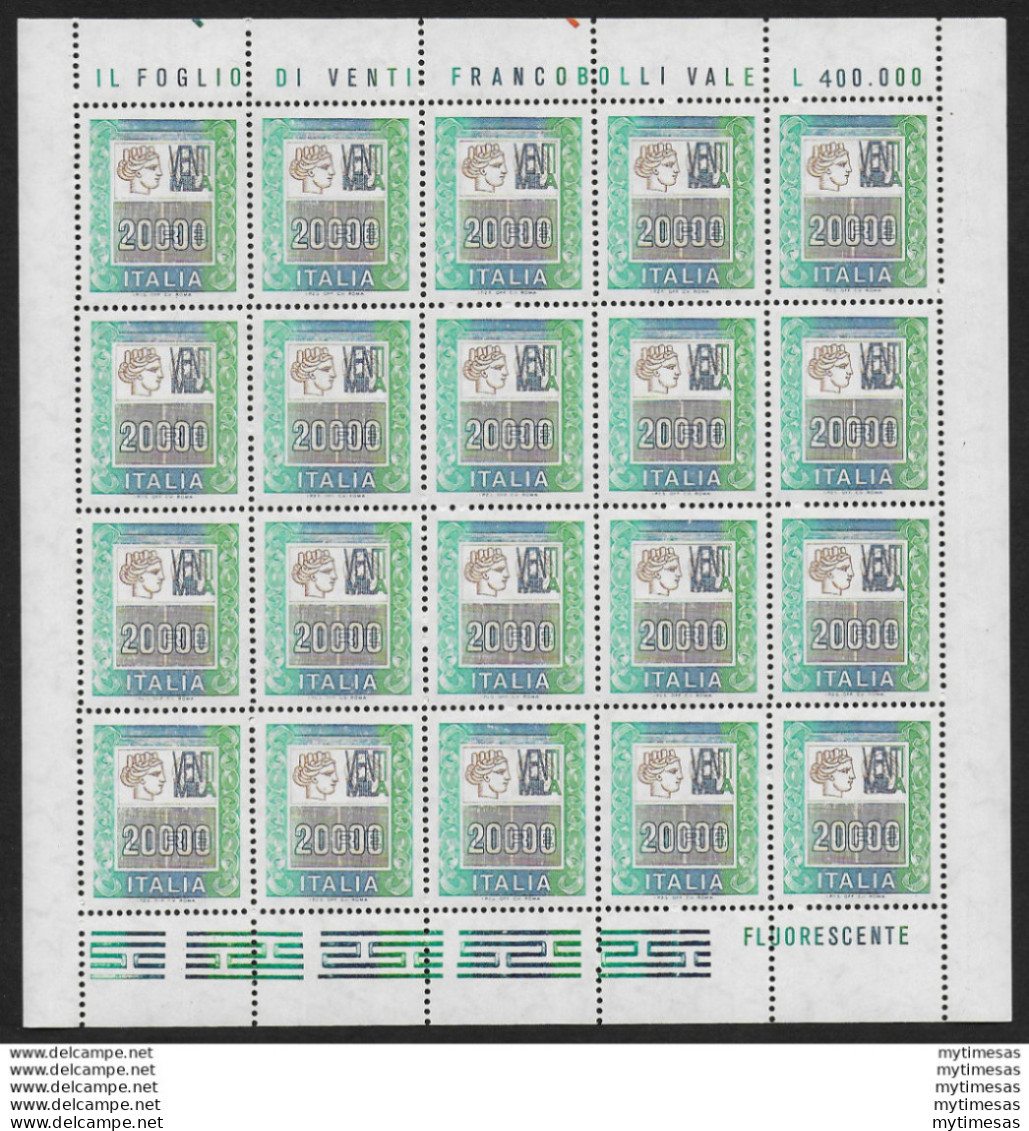 1987 Italia Alti Valori Siracusana Lire 20.000 MS Unif N. 1442B - Otros & Sin Clasificación