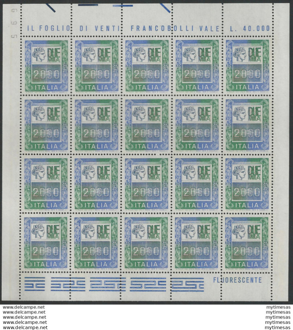 1979 Italia Alti Valori Siracusana L. 2.000 MS MNH Unif N.1439 - 1971-80: Nieuw/plakker