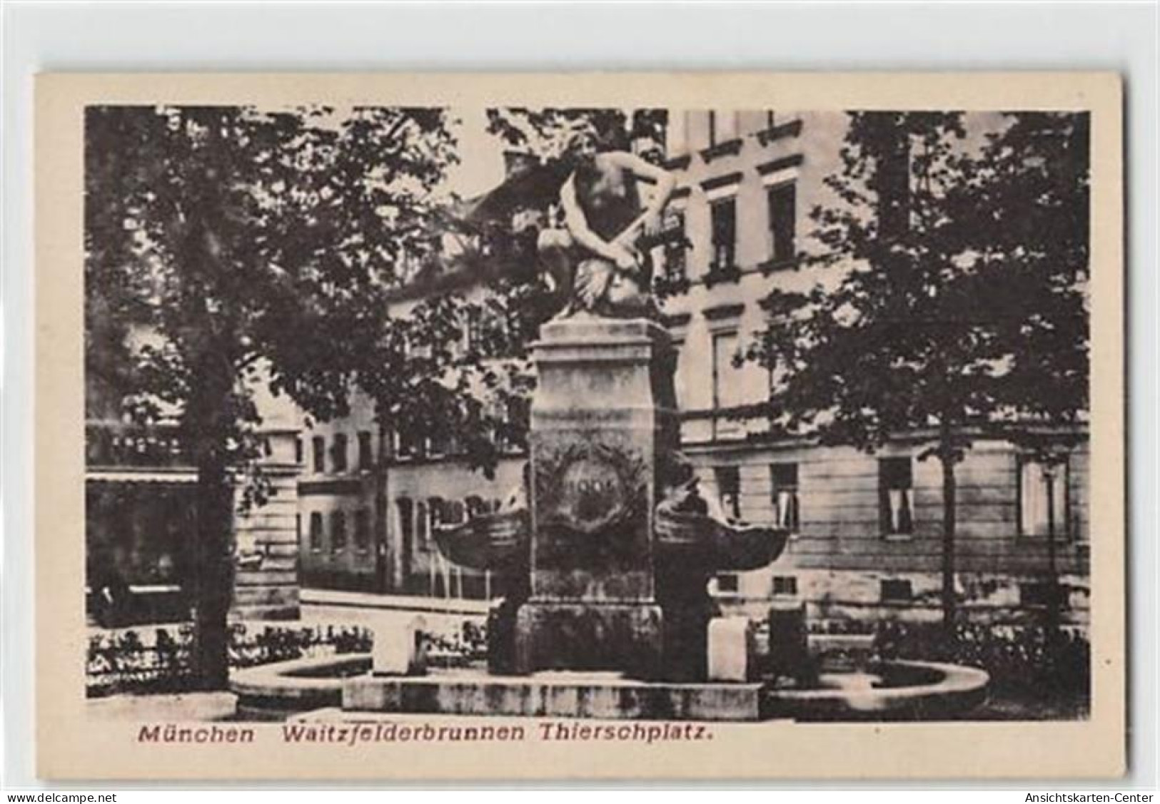 39111008 - Muenchen. Waitzfelderbrunnen Am Thierschplatz. Karte Beschrieben Handschriftliches Datum Von 1922. Gute Erha - München