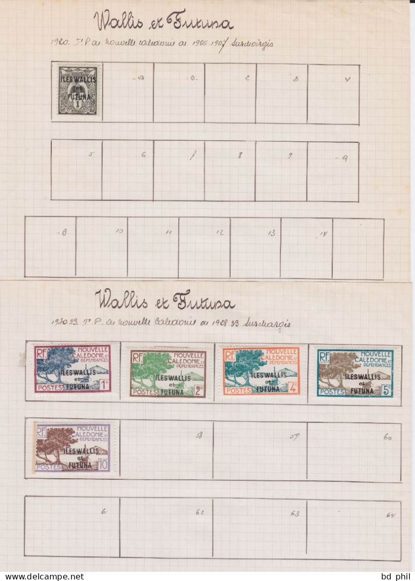 Lot 19 Timbres Wallis Et Futuna 1920 1930 1938 1939 Neufs Avec Charnière - Andere & Zonder Classificatie