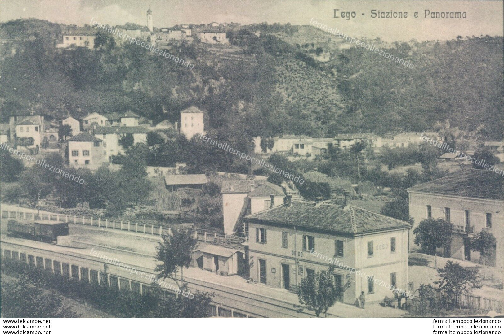 S487 Cartolina Dego Stazione E Panorama Provincia Di Savona - Savona