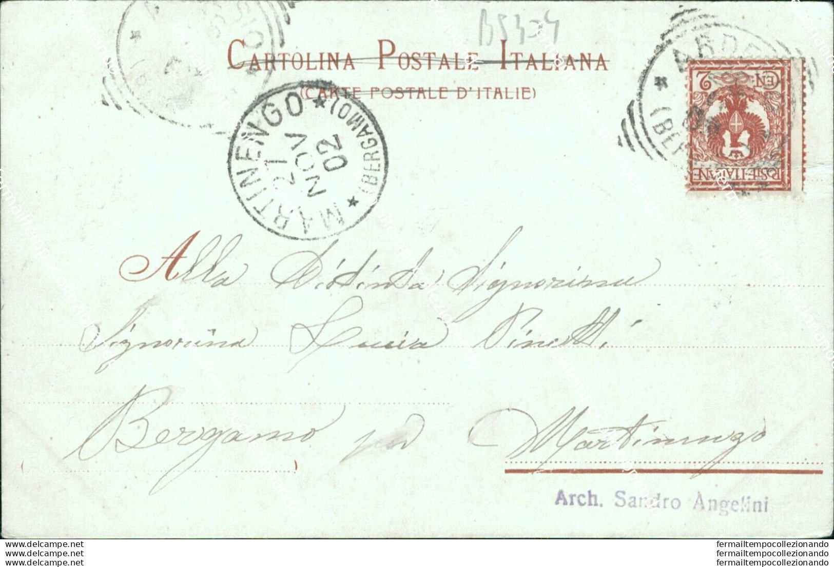 Bs304 Cartolina Lovere 1902  Provincia Di Bergamo  Lombardia - Bergamo