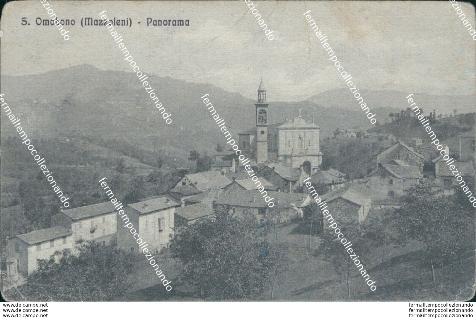 Bs568 Cartolina S.omobono Mazzoleni Panorama Provincia Di Bergamo Lombardia - Bergamo