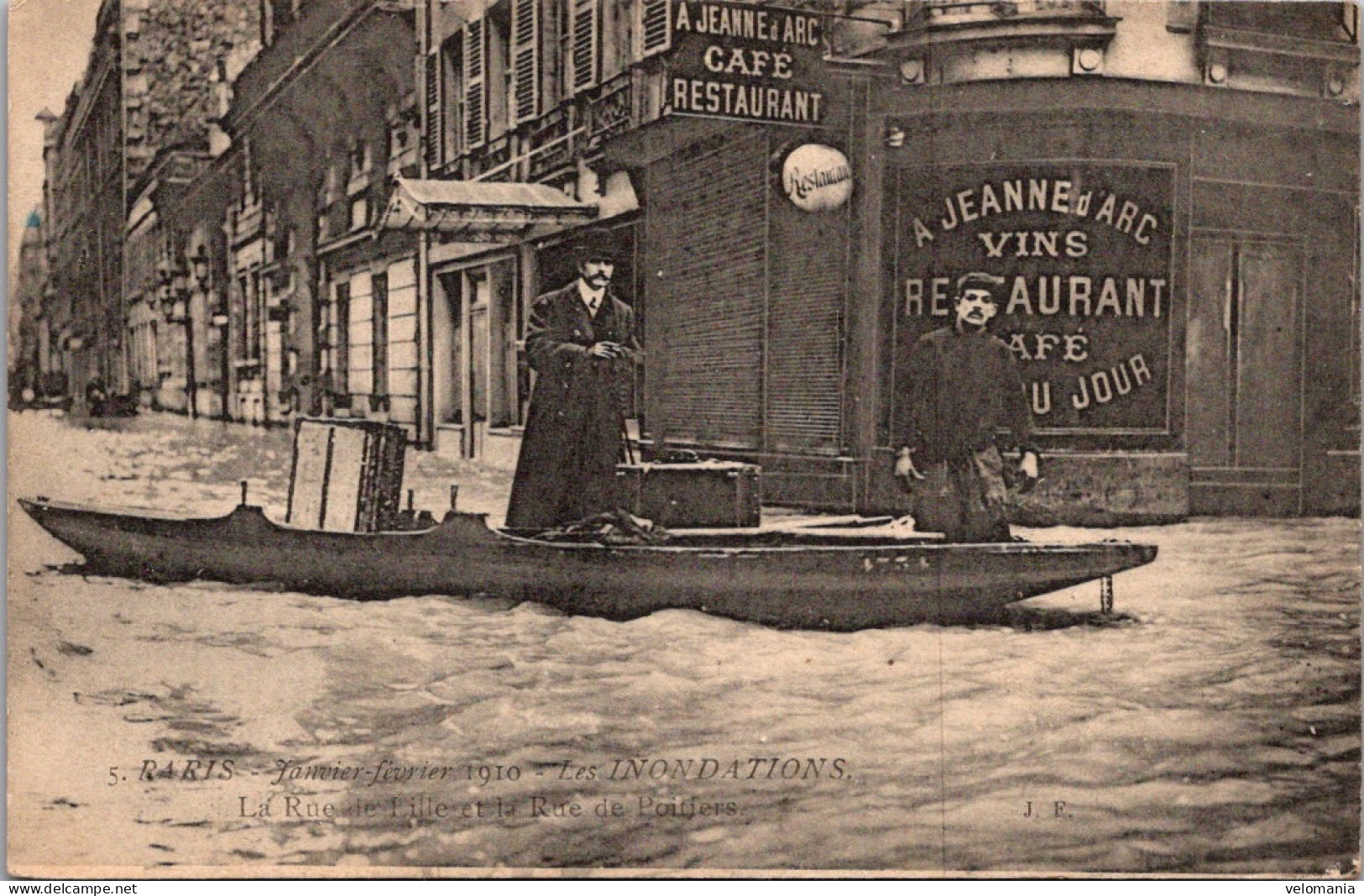 20737 Cpa Paris - Crue 1910 -  La Rue De Lille - Inondations De 1910