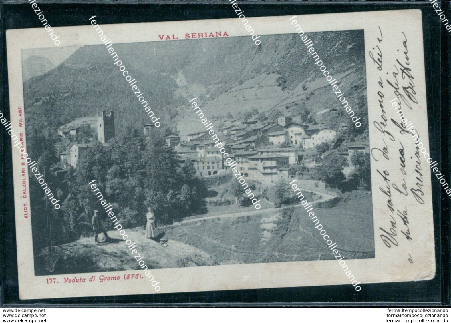 Bs375 Cartolina Veduta Di Gromo Val Seriana Scollata  Bergamo Lombardia - Bergamo