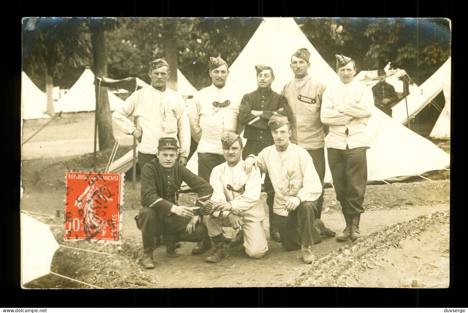 Carte Photo Militaire Soldats Du 31eme Regiment 14 Mai 1914 à Maisons Lafitte Cuisinier Photographe (format 9cm X 14cm) - Régiments