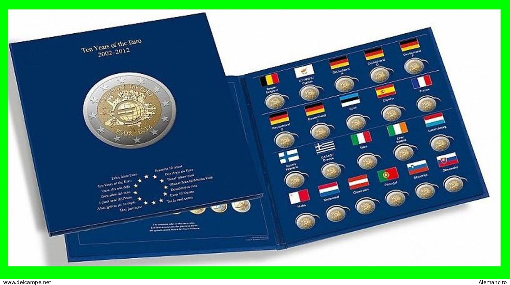 MONEDAS DE 2 EUROS CONMEMORATIVAS AÑO 2012  “ DIEZ AÑOS DEL ANIVERSARIO DEL EURO ” ALBUM LEUCHTTURM + 20 MONEDAS - Other & Unclassified