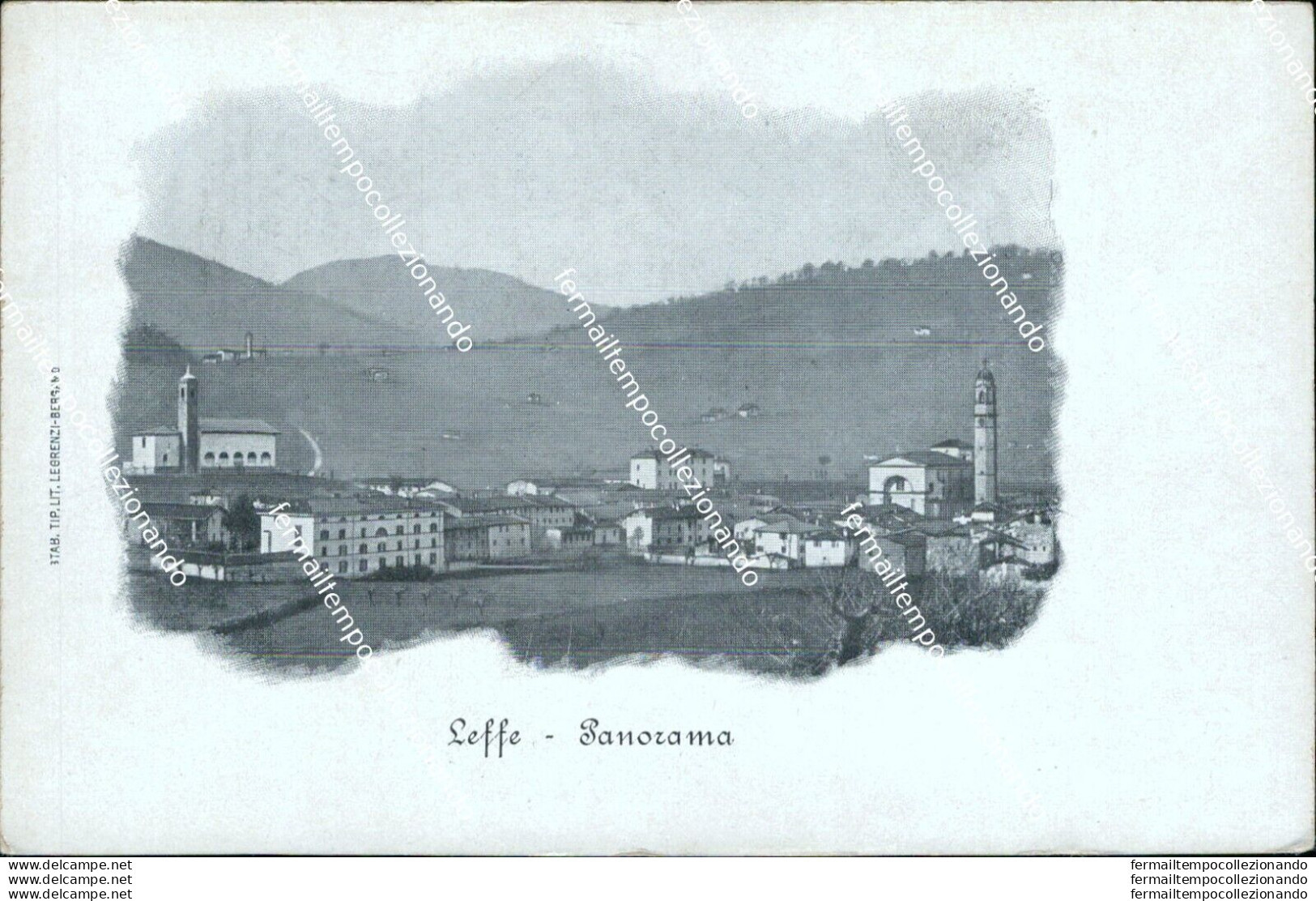 Bs382 Cartolina Leffe Panorama Provincia Di   Bergamo Lombardia - Bergamo