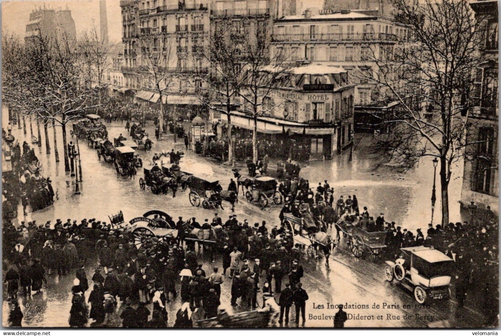 20739 Cpa Paris - Crue 1910 -  Boulevard Diderot - Paris Flood, 1910