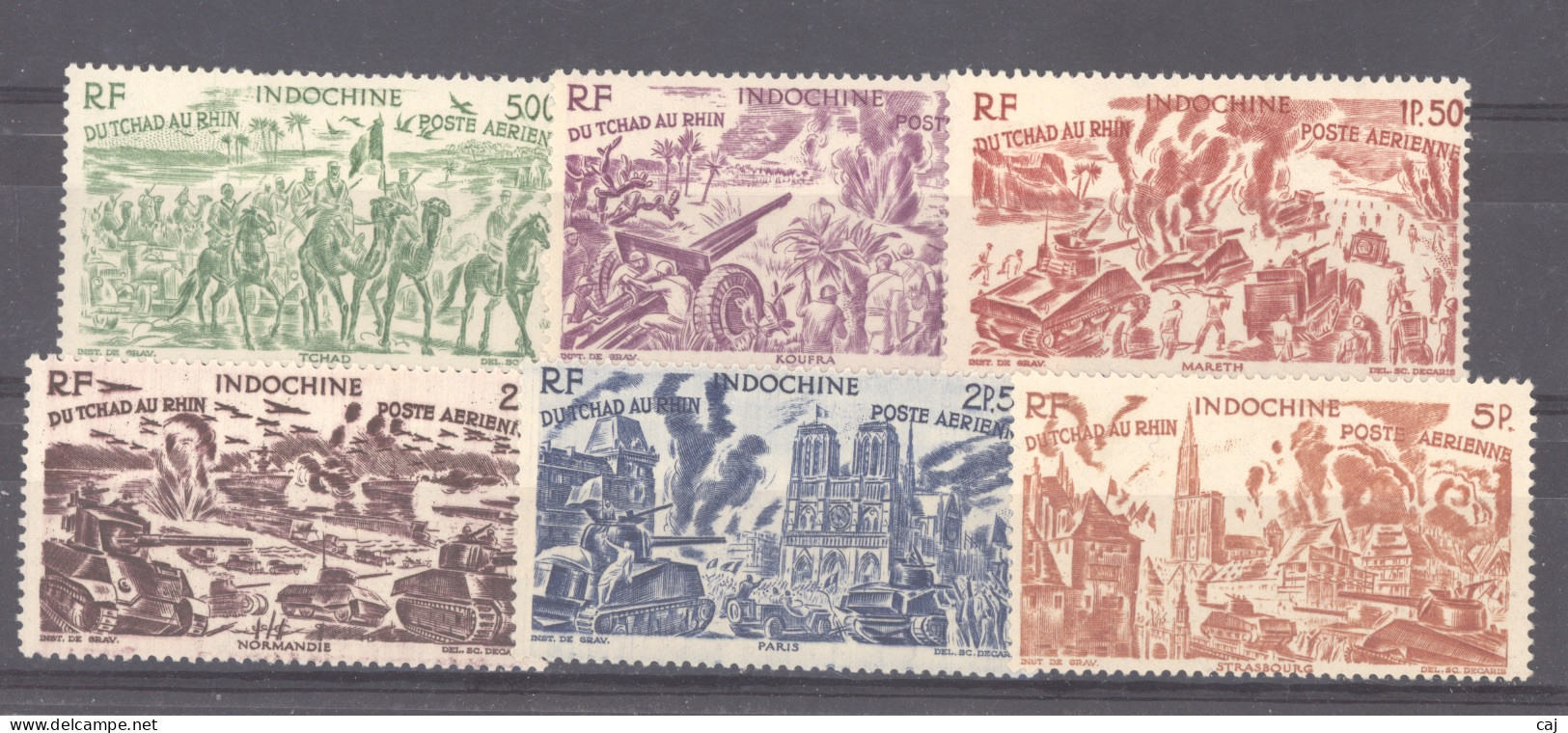 Indochine   -  Avion  :  Yv  40-45  ** - Airmail