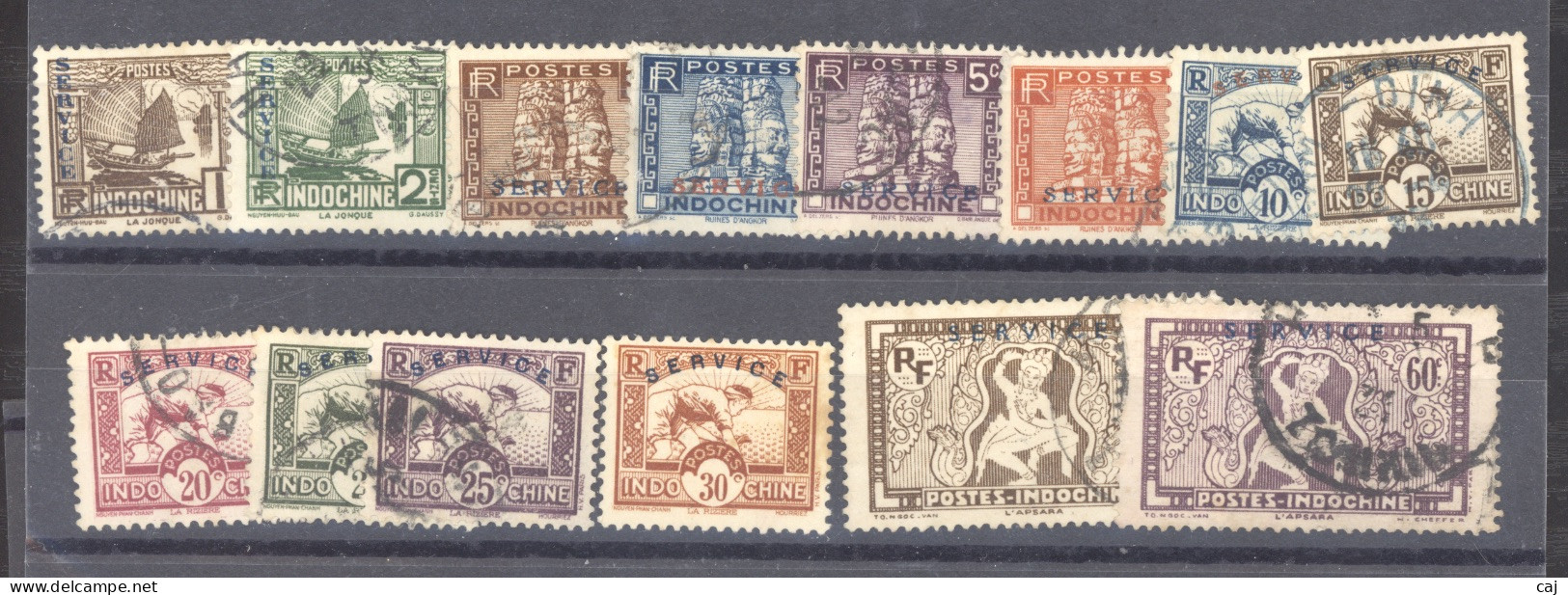 Indochine   -  Service  :  Yv  1-14  (o) - Used Stamps