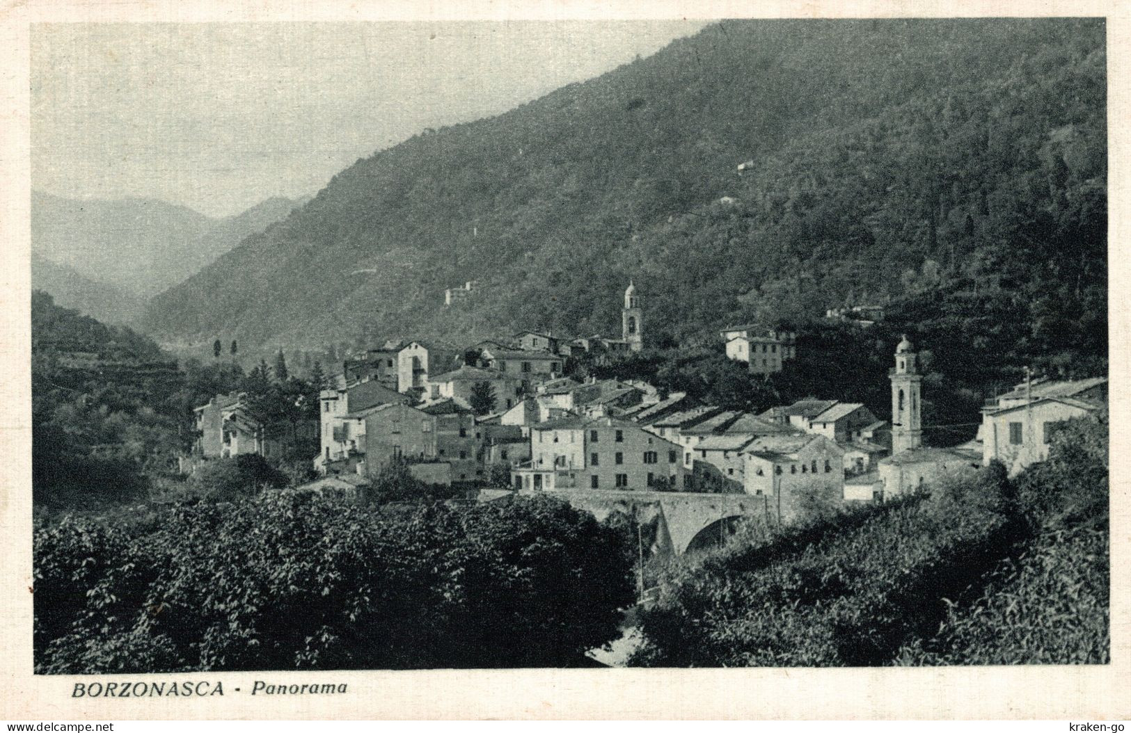 BORZONASCA, Genova - Panorama - VG + Francobollo - #003 - Other & Unclassified