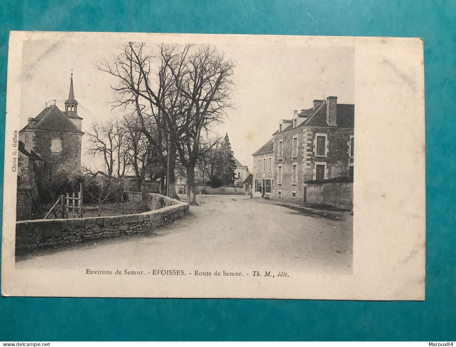 21 / Epoisses Route De Semur  Cachet Philatéliste Convoyeur Ligne Avallon.aux Laumes - Autres & Non Classés