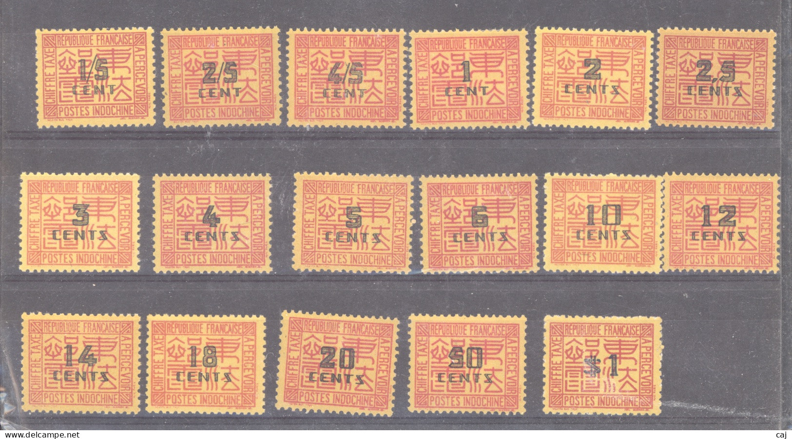 Indochine   -  Taxe  :  Yv  57-73  * - Timbres-taxe